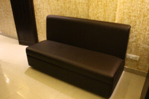 Comfortable sofa seating at Honey Bee Spa